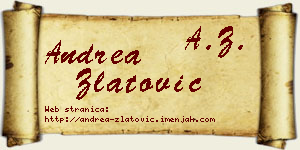 Andrea Zlatović vizit kartica